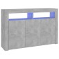 Sideboard mit LED-Leuchten Betongrau 115,5x30x75 cm Sideboard mit LED-Leuchten Betongrau 115,5x30x75 cm