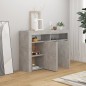 Sideboard mit LED-Leuchten Betongrau 115,5x30x75 cm Sideboard mit LED-Leuchten Betongrau 115,5x30x75 cm