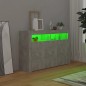Sideboard mit LED-Leuchten Betongrau 115,5x30x75 cm Sideboard mit LED-Leuchten Betongrau 115,5x30x75 cm