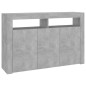 Sideboard mit LED-Leuchten Betongrau 115,5x30x75 cm Sideboard mit LED-Leuchten Betongrau 115,5x30x75 cm