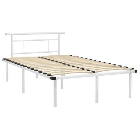 vidaXL Bettgestell Weiß Metall 120x200 cm