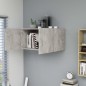 Wandschrank Betongrau 80 x 39 x 40 cm Holzwerkstoff Wandschrank Betongrau 80 x 39 x 40 cm Holzwerkstoff