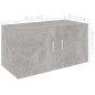 Wandschrank Betongrau 80 x 39 x 40 cm Holzwerkstoff Wandschrank Betongrau 80 x 39 x 40 cm Holzwerkstoff
