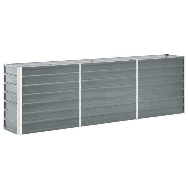 Garten-Hochbeet Verzinkter Stahl 240×40×77 cm Grau Garten-Hochbeet Verzinkter Stahl 240×40×77 cm Grau