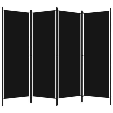 vidaXL 4-tlg. Raumteiler Schwarz 200x180 cm  