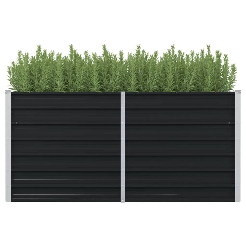 Hochbeet Anthrazit 160 x 80 x 77 cm Verzinkter Stahl Hochbeet Anthrazit 160 x 80 x 77 cm Verzinkter Stahl