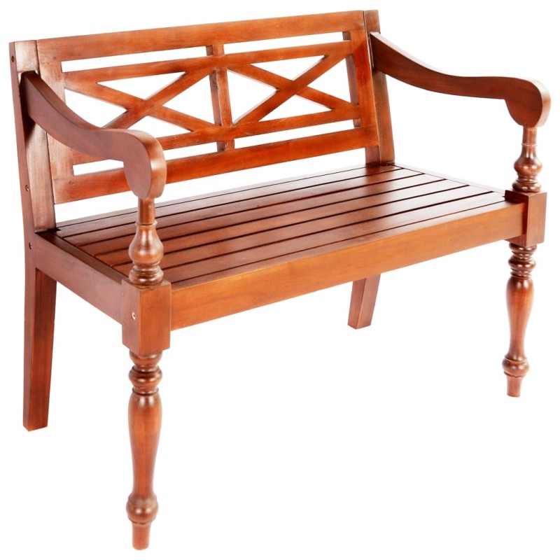 Batavia-Sitzbank 98 cm Mahagoni Massivholz Dunkelbraun Batavia-Sitzbank 98 cm Mahagoni Massivholz Dunkelbraun