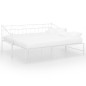 vidaXL Ausziehsofa Bettgestell Weiß Metall 90x200 cm vidaXL Ausziehsofa Bettgestell Weiß Metall 90x200 cm