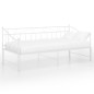 vidaXL Ausziehsofa Bettgestell Weiß Metall 90x200 cm vidaXL Ausziehsofa Bettgestell Weiß Metall 90x200 cm