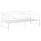vidaXL Ausziehsofa Bettgestell Weiß Metall 90x200 cm vidaXL Ausziehsofa Bettgestell Weiß Metall 90x200 cm
