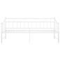 vidaXL Ausziehsofa Bettgestell Weiß Metall 90x200 cm vidaXL Ausziehsofa Bettgestell Weiß Metall 90x200 cm