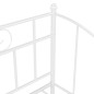 vidaXL Ausziehsofa Bettgestell Weiß Metall 90x200 cm vidaXL Ausziehsofa Bettgestell Weiß Metall 90x200 cm