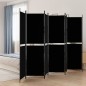 6-tlg. Paravent Schwarz 300x200 cm Stoff 6-tlg. Paravent Schwarz 300x200 cm Stoff