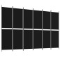 6-tlg. Paravent Schwarz 300x200 cm Stoff 6-tlg. Paravent Schwarz 300x200 cm Stoff