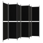 6-tlg. Paravent Schwarz 300x200 cm Stoff 6-tlg. Paravent Schwarz 300x200 cm Stoff
