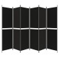 6-tlg. Paravent Schwarz 300x200 cm Stoff 6-tlg. Paravent Schwarz 300x200 cm Stoff