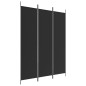 vidaXL 3-tlg. Paravent Schwarz 150x200 cm Stoff vidaXL 3-tlg. Paravent Schwarz 150x200 cm Stoff