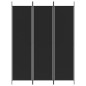 vidaXL 3-tlg. Paravent Schwarz 150x200 cm Stoff vidaXL 3-tlg. Paravent Schwarz 150x200 cm Stoff
