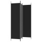 vidaXL 3-tlg. Paravent Schwarz 150x200 cm Stoff vidaXL 3-tlg. Paravent Schwarz 150x200 cm Stoff