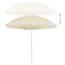 vidaXL Sonnenschirm mit Stahlmast Sandfarben 180 cm 