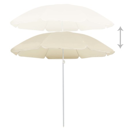 vidaXL Sonnenschirm mit Stahlmast Sandfarben 180 cm 