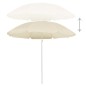 vidaXL Sonnenschirm mit Stahlmast Sandfarben 180 cm vidaXL Sonnenschirm mit Stahlmast Sandfarben 180 cm