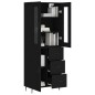 vidaXL Highboard Schwarz 69,5x34x180 cm Holzwerkstoff vidaXL Highboard Schwarz 69,5x34x180 cm Holzwerkstoff
