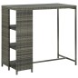 Bartisch mit Regal Grau 120x60x110 cm Poly Rattan Bartisch mit Regal Grau 120x60x110 cm Poly Rattan