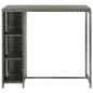 Bartisch mit Regal Grau 120x60x110 cm Poly Rattan Bartisch mit Regal Grau 120x60x110 cm Poly Rattan