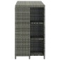 Bartisch mit Regal Grau 120x60x110 cm Poly Rattan Bartisch mit Regal Grau 120x60x110 cm Poly Rattan