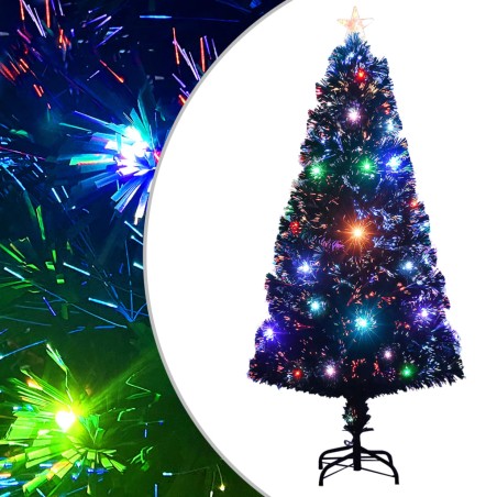 Künstlicher Weihnachtsbaum mit Ständer/LED 120 cm Fiberoptik