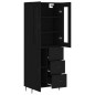 vidaXL Highboard Schwarz 69,5x34x180 cm Holzwerkstoff vidaXL Highboard Schwarz 69,5x34x180 cm Holzwerkstoff