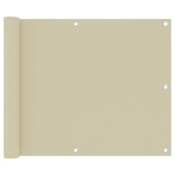 Balkon-Sichtschutz Creme 75x500 cm Oxford-Gewebe