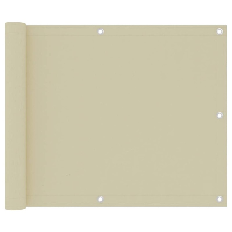 Balkon-Sichtschutz Creme 75x500 cm Oxford-Gewebe Balkon-Sichtschutz Creme 75x500 cm Oxford-Gewebe