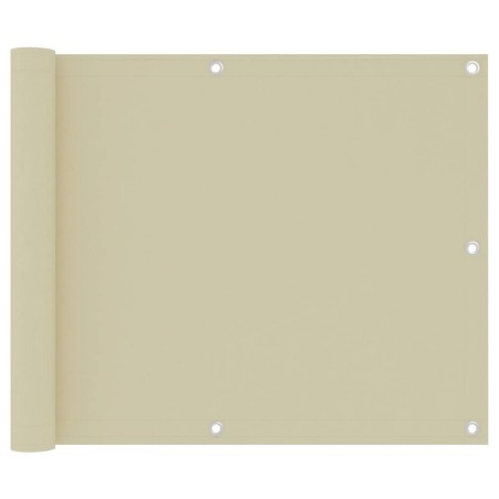Balkon-Sichtschutz Creme 75x500 cm Oxford-Gewebe