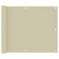 Balkon-Sichtschutz Creme 75x500 cm Oxford-Gewebe Balkon-Sichtschutz Creme 75x500 cm Oxford-Gewebe