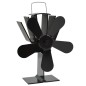 Ofenventilator Wärmebetrieben 5 Blätter Schwarz Ofenventilator Wärmebetrieben 5 Blätter Schwarz