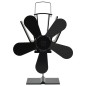 Ofenventilator Wärmebetrieben 5 Blätter Schwarz Ofenventilator Wärmebetrieben 5 Blätter Schwarz