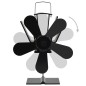 Ofenventilator Wärmebetrieben 5 Blätter Schwarz Ofenventilator Wärmebetrieben 5 Blätter Schwarz