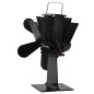 Ofenventilator Wärmebetrieben 5 Blätter Schwarz Ofenventilator Wärmebetrieben 5 Blätter Schwarz