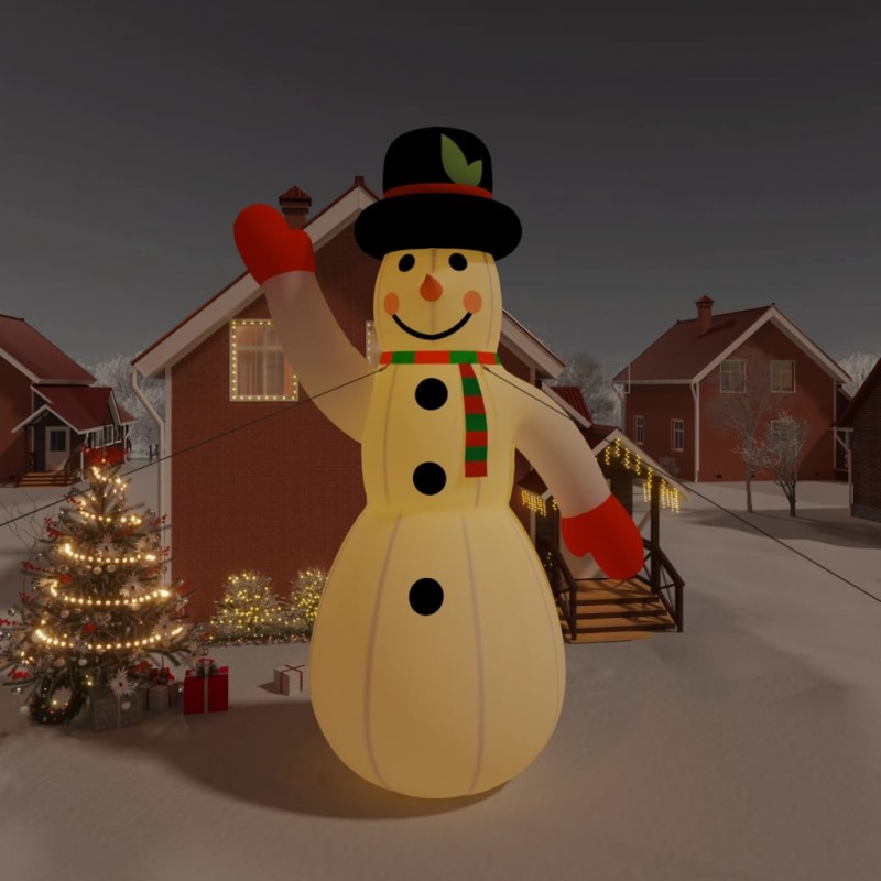 Aufblasbarer Schneemann mit LEDs 805 cm Aufblasbarer Schneemann mit LEDs 805 cm