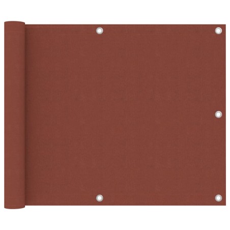vidaXL Balkon-Sichtschutz Terracotta-Rot 75x500 cm Oxford-Gewebe