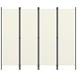4-tlg. Raumteiler Cremeweiß 200x180 cm 4-tlg. Raumteiler Cremeweiß 200x180 cm