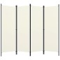 4-tlg. Raumteiler Cremeweiß 200x180 cm 4-tlg. Raumteiler Cremeweiß 200x180 cm