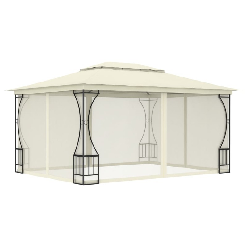 Pavillon mit Netz 300x400x265 cm Creme Pavillon mit Netz 300x400x265 cm Creme