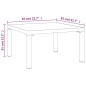 Garten-Couchtisch Grau 55x55x31 cm DPC und Stahl Garten-Couchtisch Grau 55x55x31 cm DPC und Stahl