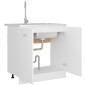 vidaXL Spülenunterschrank Weiß 80x46x81,5 cm Holzwerkstoff vidaXL Spülenunterschrank Weiß 80x46x81,5 cm Holzwerkstoff