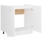 vidaXL Spülenunterschrank Weiß 80x46x81,5 cm Holzwerkstoff vidaXL Spülenunterschrank Weiß 80x46x81,5 cm Holzwerkstoff