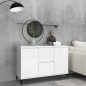 Sideboard Hochglanz-Weiß 104x35x70 cm Holzwerkstoff Sideboard Hochglanz-Weiß 104x35x70 cm Holzwerkstoff