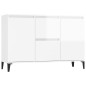 Sideboard Hochglanz-Weiß 104x35x70 cm Holzwerkstoff Sideboard Hochglanz-Weiß 104x35x70 cm Holzwerkstoff